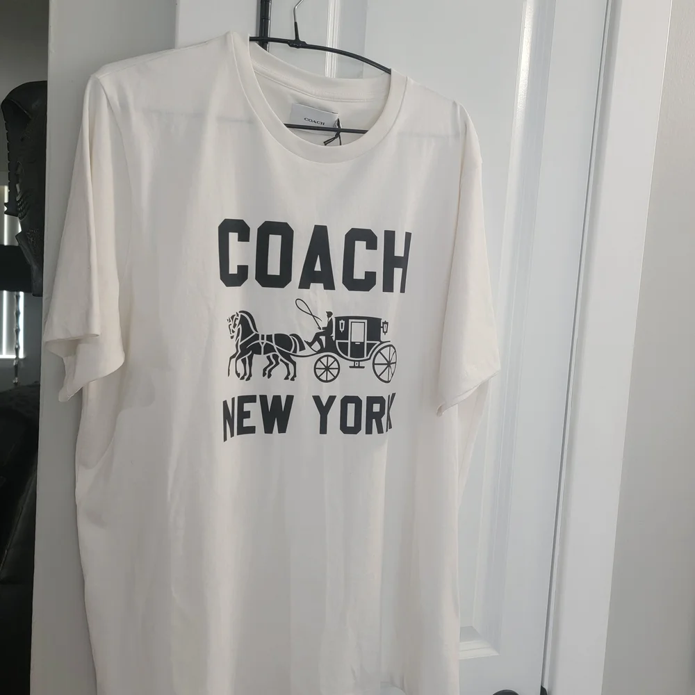 Coach Men's White Graphic T-Shirt - Picture 5 of 6